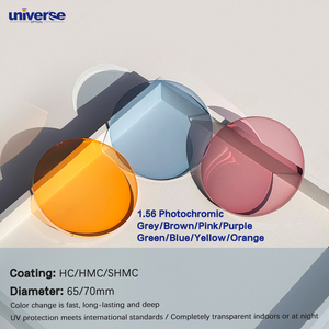Fábrica de <span class=keywords><strong>lentes</strong></span> fotocromáticas 1,56 <span class=keywords><strong>Lentes</strong></span> de vidrio multicolor de visión única Lente fotocromática óptica - Product Image 2