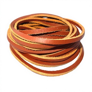 Gran demanda, cordón de cuero genuino Vintage, estilo de cadena de patrón plano de encaje para comprar a granel para pulseras, gargantillas, bolsos, prendas - Product Image 4