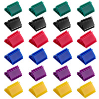 Support de carte personnalisable en plastique transparent 13x19mm, triangle/carré, ultra-fin 0,5mm, fente pour maintien sécurisé des cartes de jeu de société - Vente en gros