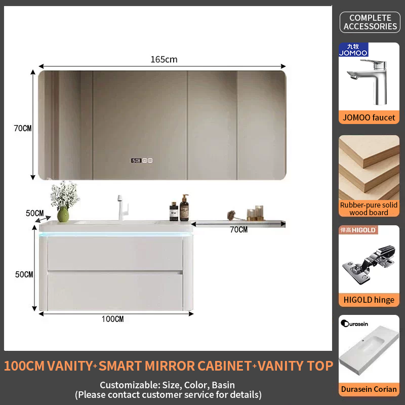 100Durasein Integrated Basin + Smart Mirror Cabinet