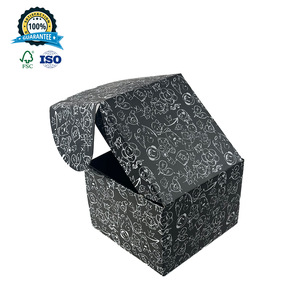 Boîtes cadeaux personnalisées haut de gamme, boîte d'expédition en carton ondulé noire hip-hop pour casquette de camionneur, impression de <span class=keywords><strong>t</strong></span>-shirt - Product Image 4