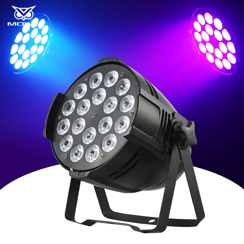DJ Disco lampu panggung perangkat 18*15W RGBWA 5in1 LED Par bisa cahaya untuk acara pernikahan