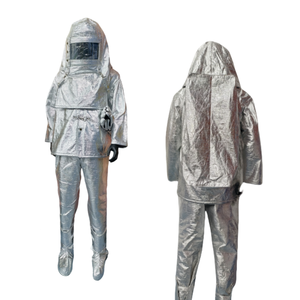 Traje de protección contra incendios aluminizado de tres capas de calor antiradiación de 1000 grados <span class=keywords><strong>para</strong></span> operaciones de emergencia de alta temperatura - Product Image 4