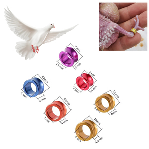 Bague d'identification en aluminium pour oiseaux, pour l'entraînement en vol en extérieur et la course, sans numéro de série, multicolore - Product Image 2