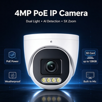 Kamera Dome Keamanan POE Dakang AI Dual Light 4MP Auto Focus 5X Zoom, Penglihatan Malam, Deteksi Gerakan, Sensor CMOS, Garansi 1 Tahun