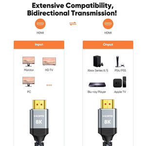 Câble HDMI vers HDMI plaqué or 2.1 HD 8K 60Hz 4K 120Hz, câble vidéo pour téléviseur mobile, câble 3D 1m 2m 3m 5m - Product Image 3