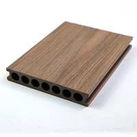 Nouveau revêtement de terrasse composite creux en PVC imperméable de 18 mm, WPC, bois co-extrudé, facile à installer, pour extérieur et jardin