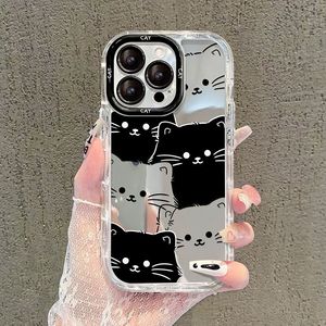 Coques de téléphone portable miroir <span class=keywords><strong>chat</strong></span> bon marché pour Iphone17 Air 16 15 Plus Pro Max 14 13 12 11 Couverture de protection arrière antichoc Logo personnalisé - Product Image 2