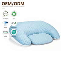 Oreiller d'allaitement portable OEM ODM en Minky à pois en forme de U pour bébé, idéal pour le temps sur le ventre et l'apprentissage de la position assise