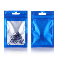 Sachets d'emballage pour bijoux avec fenêtre transparente et fermeture éclair, pochettes refermables en aluminium pour la présentation de boucles d'oreilles, colliers et bracelets
