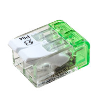 Connecteur rapide transparent en PC à 2 contacts en cuivre P04-2P, certifié ENEC, borne à ressort pour câblage de bâtiment 32A 450V