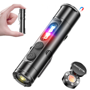 Mini linterna K2 LED RGB recargable, luz portátil para exteriores con base magnética y clip - Product Image 1