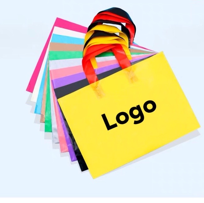 Биоразлагаемые спасибо повторно рекламные печатные упаковочная сумка для переноски полиэтиленовый пакет для покупок