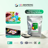 Colorspring Film de transfert d'eau 3D DTF PET pour sacs, broderie, poudre 3D DTF