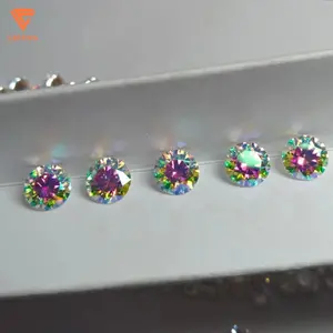 LiFeng Top quality loose moissanite with rainbow 6mm-9mm pass diamond tester Moissanite wholesale diamond for jewelry making
