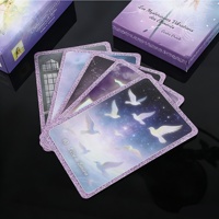Jeu de 78 cartes de tarot personnalisées en papier d'art 400 g/m² double face, écologiques et recyclables, avec logo personnalisé, pour usage familial, vente en gros