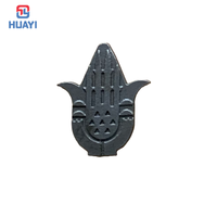 Accessoires décoratifs modernes en acier moulé Huayi, antirouille, longues feuilles, pour escaliers et portails