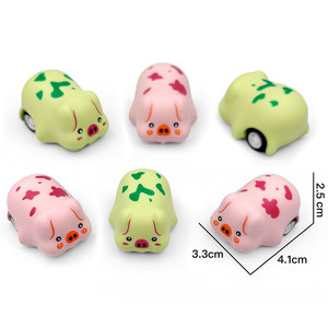4 tipi di simpatici <span class=keywords><strong>animali</strong></span> di plastica dei cartoni animati che tirano indietro i piccoli giocattoli di plastica molto economici - Product Image 3