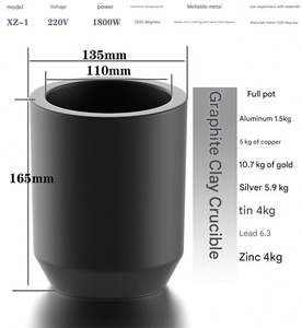 เตาหลอมโลหะแบบเหนี่ยวนำความร้อนสำหรับทองแดง ทอง เงิน อลูมิเนียม ทนทานต่ออุณหภูมิสูง - Product Image 5