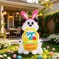 Vente en gros de gonflables : Fabrication sur mesure de Lapins de Pâques, Œufs et Carottes avec éclairage LED intégré