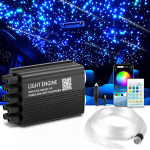 Kit d'éclairage professionnel Twinkle Shooting <span class=keywords><strong>Starlight</strong></span> à fibres optiques PMMA 0,75 mm 16W/32W pour voiture/maison/fête avec télécommande APP - Product Image 1