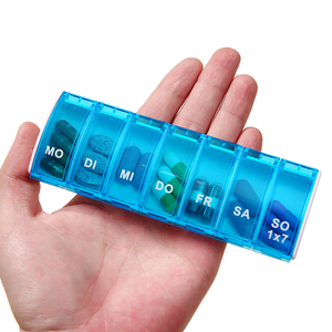 Estuches Portátiles Semanales para Pastillas con 7 Compartimentos y Etiquetas, Impresión <span class=keywords><strong>de</strong></span> Logotipo Personalizado con Serigrafía, para Viajes, Hogar, Ancianos, Almacenamiento Diario <span class=keywords><strong>de</strong></span> Medicamentos - Product Image 1