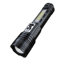 Linterna de Doble Luz OEM con Zoom, Recargable por USB C, 400LM, 500M, Banco de Energía 18650, Linterna de Rescate para Camping y Actividades al Aire Libre, con Logotipo Personalizado