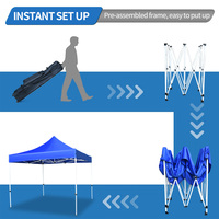 Carpa Publicitaria Plegable 3x3 Impermeable con Impresión de Logotipo Personalizado para Eventos al Aire Libre y Ferias Comerciales