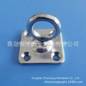 Anneau de levage en acier inoxydable pour la fabrication marine, avec base carrée et boucle circulaire - Product Image 4