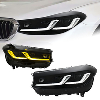 Pour BMW Série 6 GT G32 2017-2020 |   Ensemble de phares LED Golden Eye Yellow DRL avec lentille de projecteur