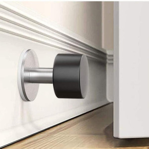 Thiết kế hiện đại cửa thép không gỉ Stopper treo tường Hợp kim kẽm cửa dừng cho khách sạn có tính năng cao su và gỗ thành phần - Product Image 4