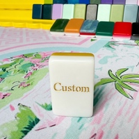 Jeu de Mahjong Américain Double Couche Jaune Grue Volante, Personnalisation Directe Usine, Gravure Laser et Impression UV Disponibles