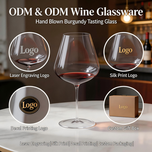 Gobelet à vin rouge moderne fait à la main, couleur <span class=keywords><strong>bordeaux</strong></span>, ultra-fin, verres intégralement formés pour utilisation en restaurant, vente en gros - Product Image 2