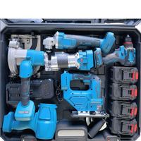 Ensemble d'outils électriques rechargeables au lithium : marteau perforateur, meuleuse d'angle, machine à découper, perceuse électrique