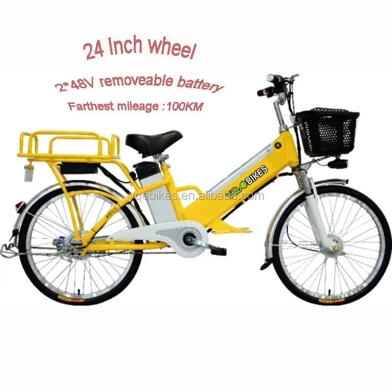 Oem Nhà Máy 24Inch Thép Xe Đạp Điện Ebike Các Bộ Phận Với Giấy Chứng Nhận CE Trung Quốc Kép Pin Xe Đạp Điện Cho Thực Phẩm Giao Hàng