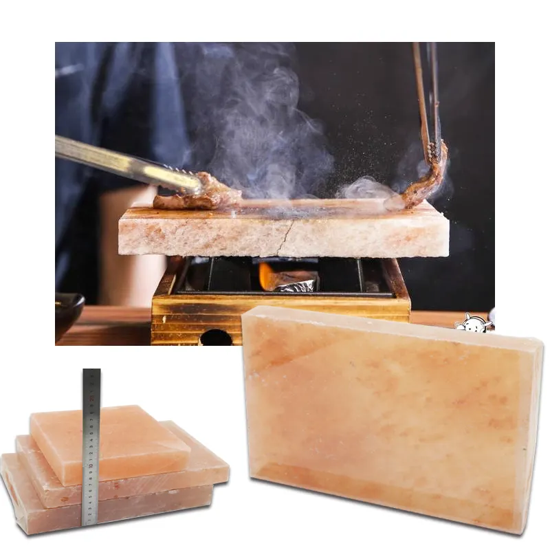 Natural Himalayan Brick Salt Block for Barbecue 8*4*2 Inches  100% Natural Grain Salt Himalayan Pink Salt Brick