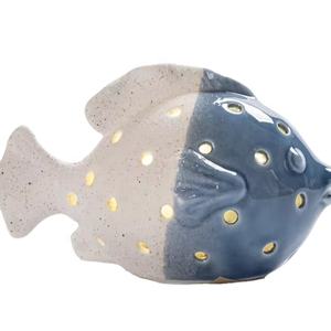 Chất Lượng Cao Bắc Âu Gốm Và Sứ Cá Bức Tượng Nhỏ Với Ánh Sáng LED Trẻ Em Bảng Phụ Kiện Và Trang Trí Nội Thất Quà Tặng - Product Image 5