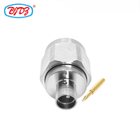 Fabricant laiton 50 Ohm N Type prise mâle à sertir pour RG402 0.141 pouces 0.141 "câble RF coaxial connecteurs coaxiaux en stock