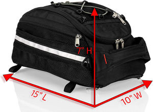 High Quality Custom Motorcycle Seat Tail Luggage Bags Motorbike <b>Rack</b> Bag Storage <b>Saddle</b> Bags - Product Image 5