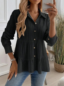 Nueva Camisa Casual de Primavera y Verano para Mujer, de Color Sólido, Moderna, Elegante y Versátil, de Manga Larga - Product Image 2