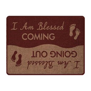 Tapete de Entrada Rectangular Antideslizante Sally Hemp con Suela de Goma, Diseño de Medallón en Fibra de Poliéster para Exteriores - Product Image 4