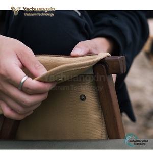 Outdoor Camping Foldable <b>Chair</b> <b>With</b> Canvas Armrest <b>Storage</b> Bag Multi Functional Side Pocket For Drinks And Gear All Seasons Use - Product Image 2
