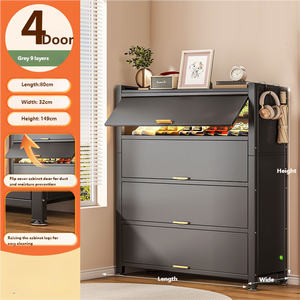 Armoire à <span class=keywords><strong>chaussures</strong></span> en acier au carbone porte d'entrée <span class=keywords><strong>casier</strong></span> de rangement multicouche intérieur balcon grande capacité stockage anti-poussière étagères à <span class=keywords><strong>chaussures</strong></span> - Product Image 5