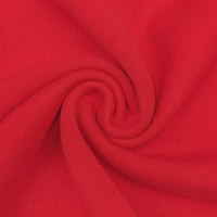 Tissu éponge en polyester CVC extensible solide à vendre 400GSM, tissu terri éponge français en coton brossé de haute qualité pour sweats à capuche/