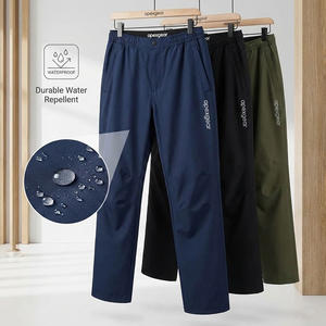 Pantalon de pluie écologique personnalisé avec coutures thermocollées, léger, coupe-vent, séchage rapide, imperméable pour la randonnée et les voyages - Product Image 1