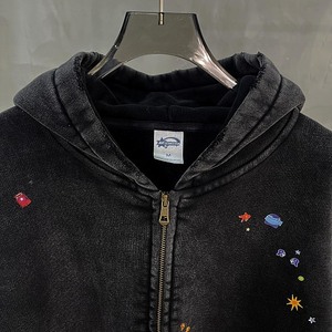 Sudadera con capucha personalizada para hombre, de alta calidad, estilo urbano, informal, con pedrería, para uso diario, al por mayor. - Product Image 5