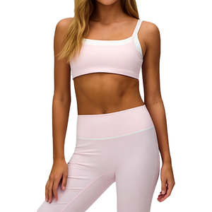 Medium Support Plus Size Breathable <b>Racerback</b> Sleeveless Yoga Sports <b>Bra</b> with Nylon Spandex Material and OEM/ODM Customization - Product Image 1