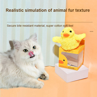 Jouets interactifs pour chat Canard battant Jouets électriques pour oiseaux Jouet en peluche lavable pour chat avec capteur de vibration pour cataire