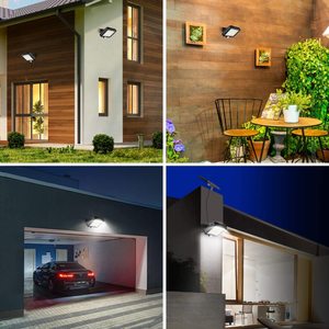 Luz Solar con Sensor de Movimiento de 56 LED, IP65 Impermeable, Ángulo de Iluminación de 120 Grados, Lámpara de Pared con Cable de 5 Metros para Jardín - Product Image 6