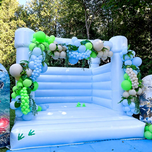 Castillo inflable azul para fiestas al aire libre, brincolín comercial para niños en venta. - Product Image 1